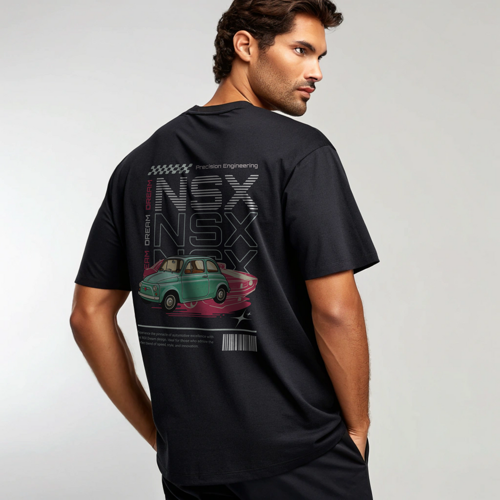 Dream in motion oversized graphic tshirt