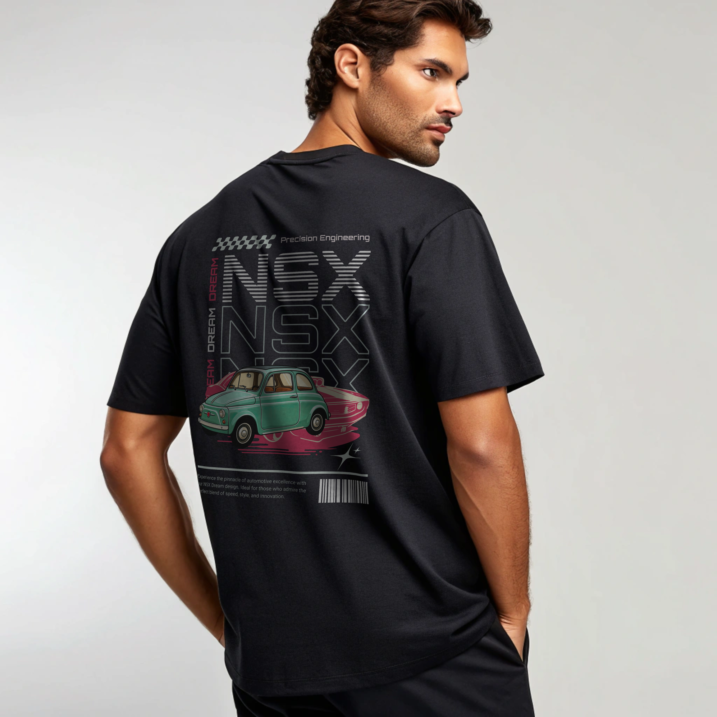 Dream in motion oversized graphic tshirt