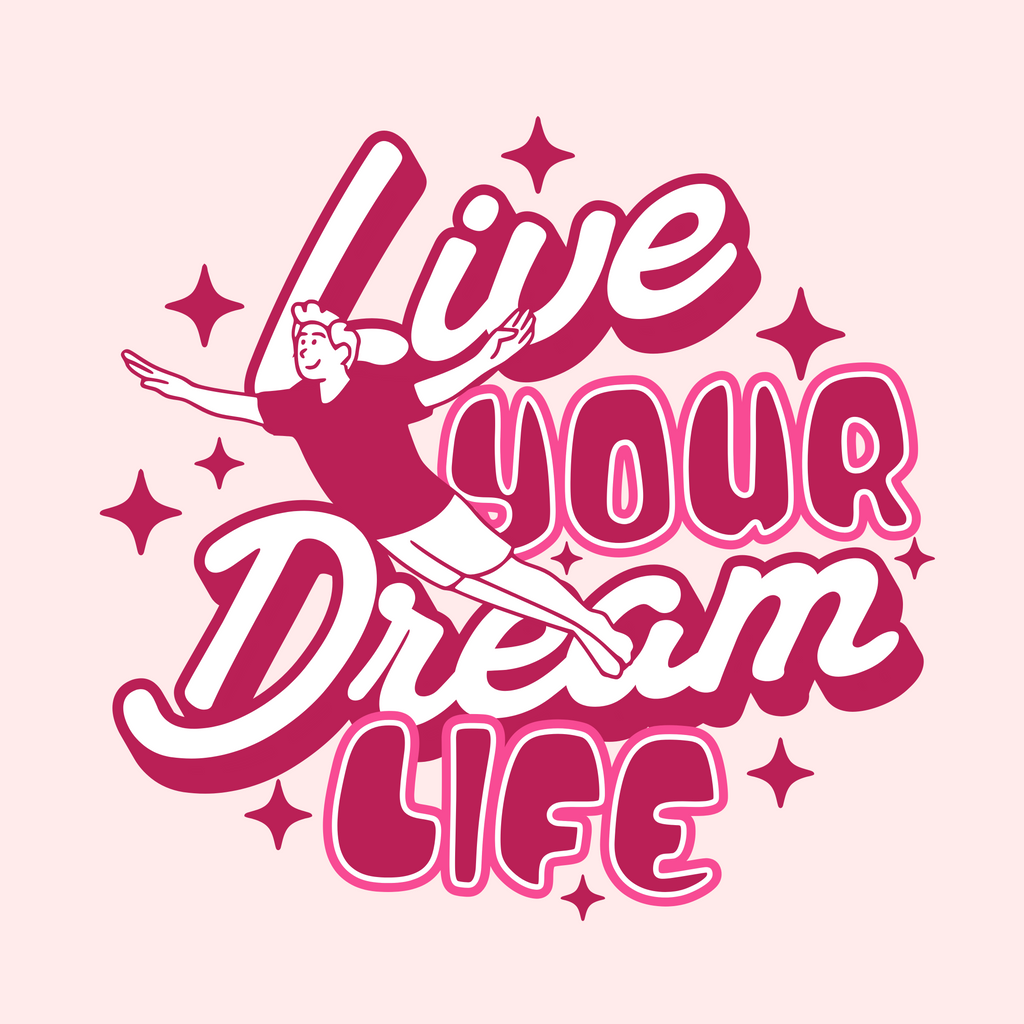 Live Your Dream Life oversized graphic tshirt